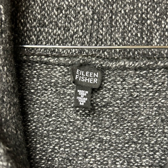 - Eileen Fisher Wool Blend Single Front Button Sweater - Picture 2 of 5